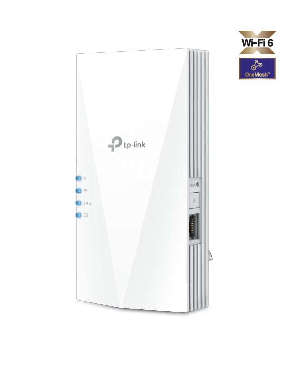 TP-LINK RE505X AX1500 Wi-Fi Range Extender, WIFI6, OneMesh, Whole Home Coverage, AP Mode, Gigabit Ethernet V177-L-NWTL-RE500X