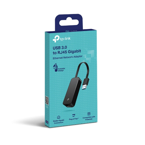 TP-LINK UE306 USB 3.0 to Gigabit Ethernet Network Adapter, Foldable and Portable, Suitable for Ultrabook, V177-L-NWTL-UE306