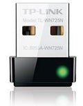 TP-Link TL-WN725N N150 Nano Wireless N USB Adapter 2.4GHz (150Mbps) 1xUSB2 802.11bgn Internal Antenna V177-L-NWTL-WN725N