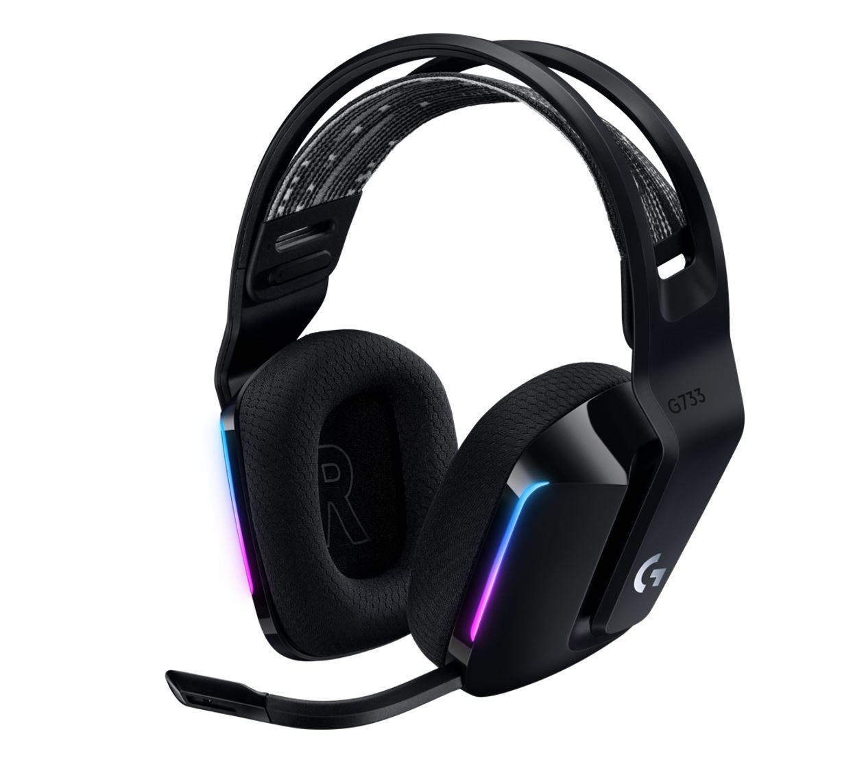 Logitech G733 Lightspeed Wireless RGB Gaming Headset Black USB, Frequency Response: 20 Hz-20 KHz - Detchable V177-L-SPLT-G733-BLK
