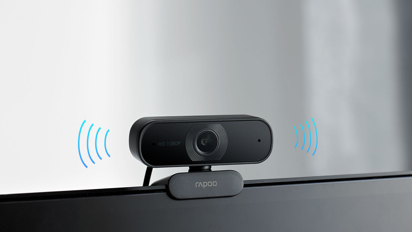 RAPOO C260 Webcam FHD 1080P/HD720P, USB 2.0 Compatible Win7/8/10, Mac OS X 10.6 or above, Chrome OS and V177-L-VIRP-C260