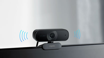 RAPOO C260 Webcam FHD 1080P/HD720P, USB 2.0 Compatible Win7/8/10, Mac OS X 10.6 or above, Chrome OS and V177-L-VIRP-C260