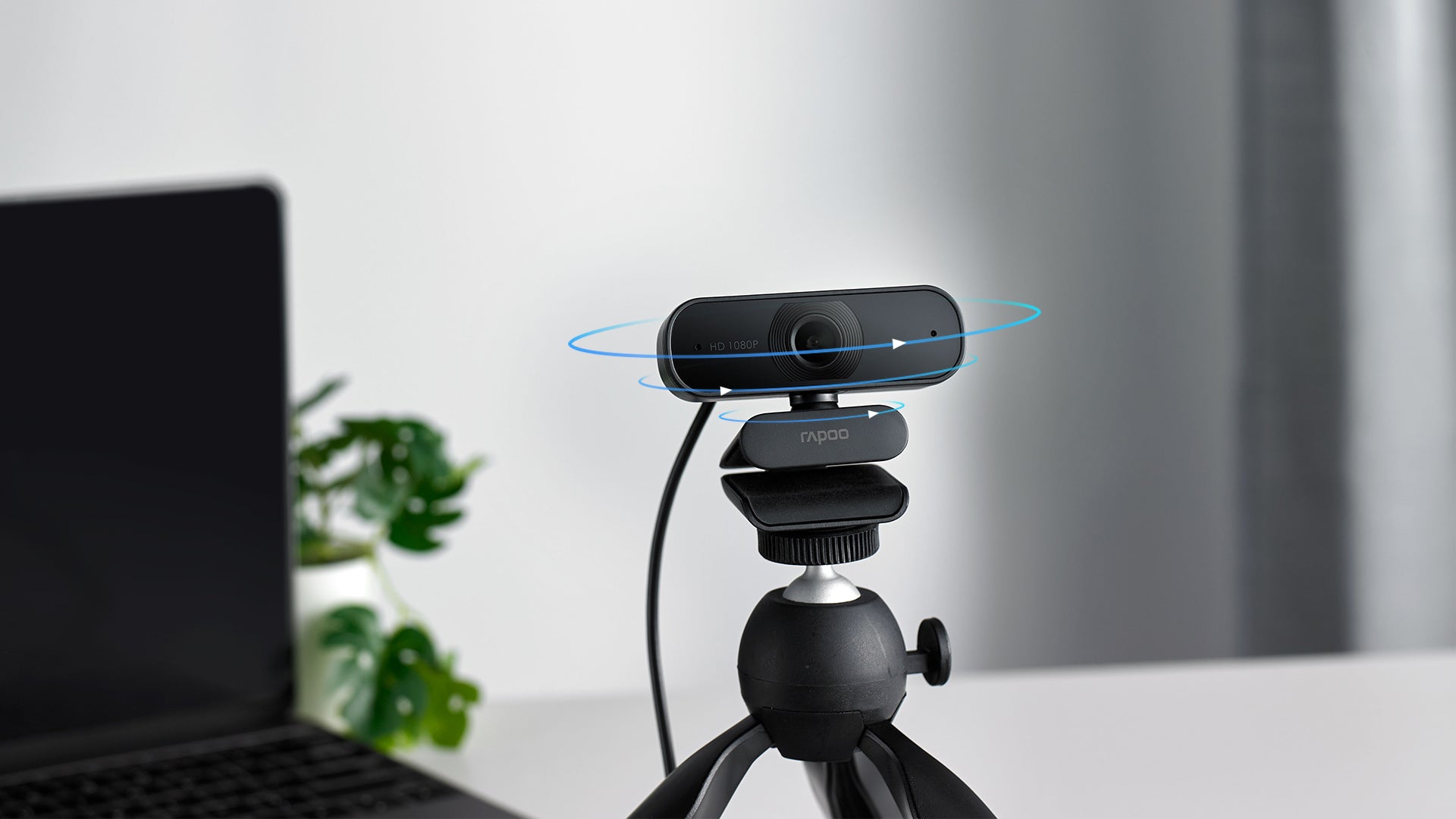 RAPOO C260 Webcam FHD 1080P/HD720P, USB 2.0 Compatible Win7/8/10, Mac OS X 10.6 or above, Chrome OS and V177-L-VIRP-C260