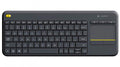 Logitech Wireless Keyboard K400 Plus, Black, USB Receiver, Inbuilt Touch Pad Powered by 2xAA, included V177-MA-14LT-CKB-K400-BLK