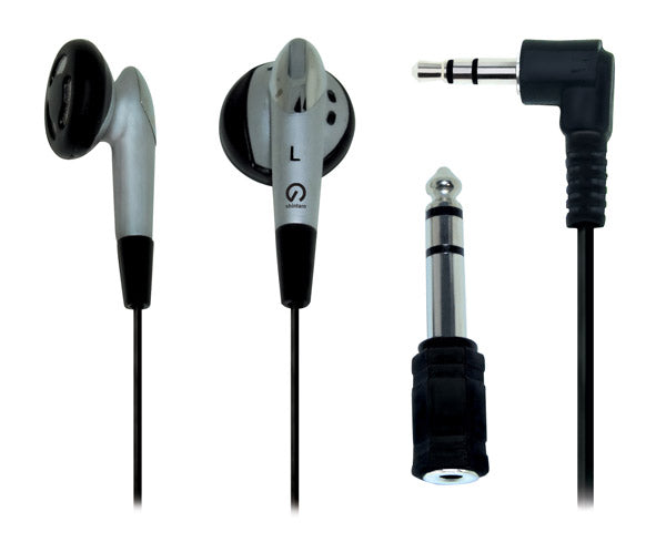 Shintaro Stereo Earphone Kit with 3.5mm to 6.5mm adapter V177-MA-14SH-EARPHONEV2