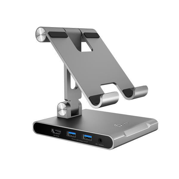 J5create JTS224 Multi-Angle Stand Docking Station for iPad, Samsung Tablet, Surface Pro 8 (USB-C to 4K HDMI, V177-MA-15A-JTS224