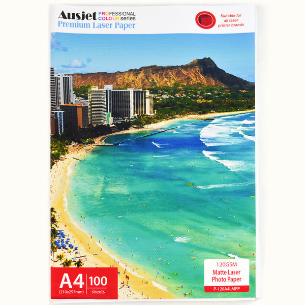 120GM A4 Matte Photo Paper for Laser Printers 100 Sheets V177-P-120A4LMPP