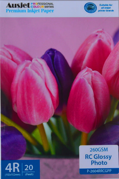 AUSJET 200gm 4R High Gloss Photo Paper (20 Sheets) V177-P-2004RHGPP