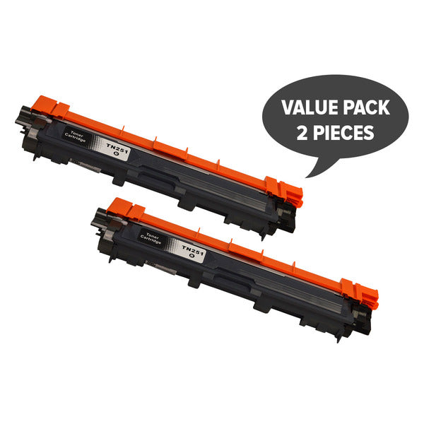 TN-251 Black Premium Generic Toner Set of 2 V177-SET2BR251B