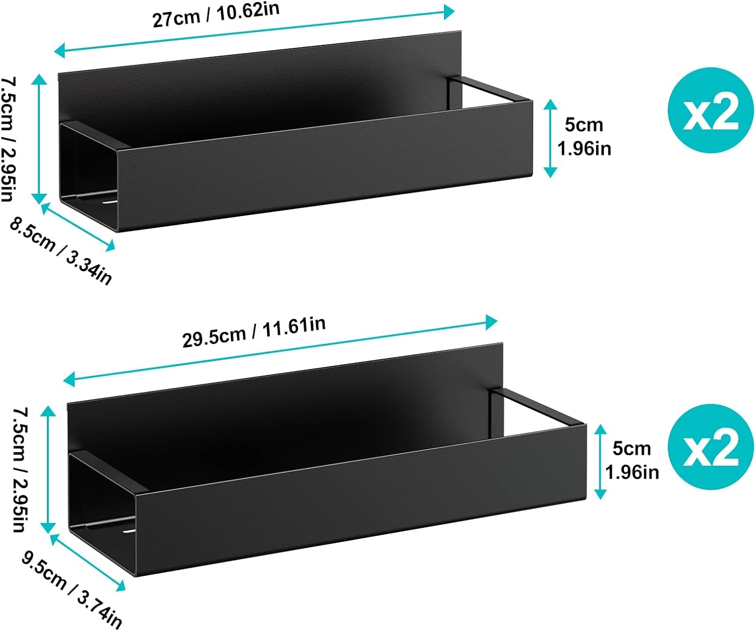 4 pack Magnetic Fridge Spice Rack V178-10511