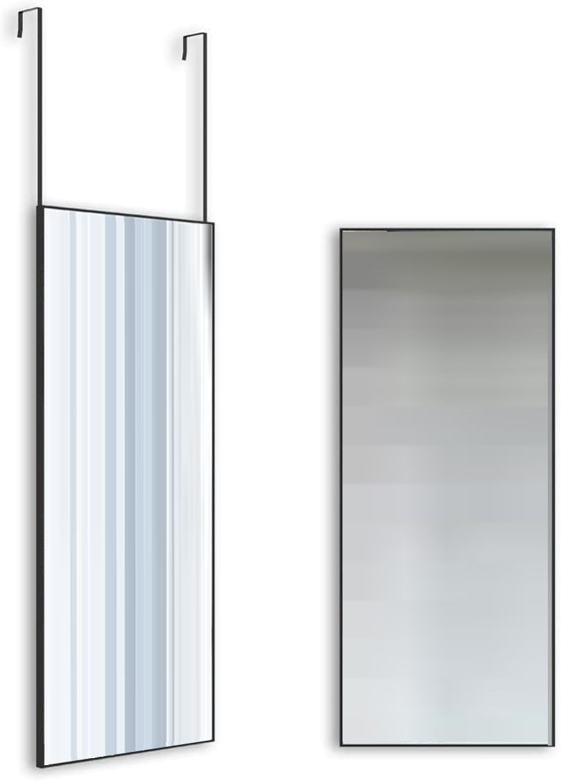 Full-Length Mirror Long Standing for Bedroom and Bathroom (106 x 35 cm, Black) V178-12098