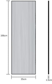 Full-Length Mirror Long Standing for Bedroom and Bathroom (106 x 35 cm, Black) V178-12098