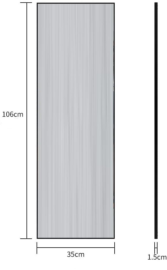 Full-Length Mirror Long Standing for Bedroom and Bathroom (106 x 35 cm, Black) V178-12098
