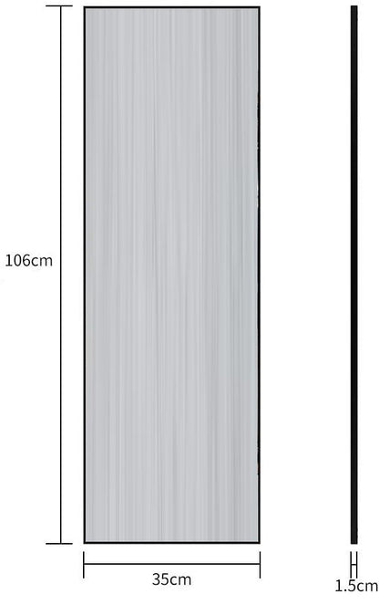 Full-Length Mirror Long Standing for Bedroom and Bathroom (106 x 35 cm, Black) V178-12098