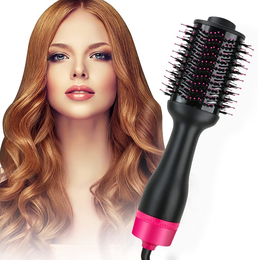 Hot Air One-Step Hair Dryer Negative Ion Anti-Frizz Blowout for Drying,Straightening, Curling and Volumizer V178-12120