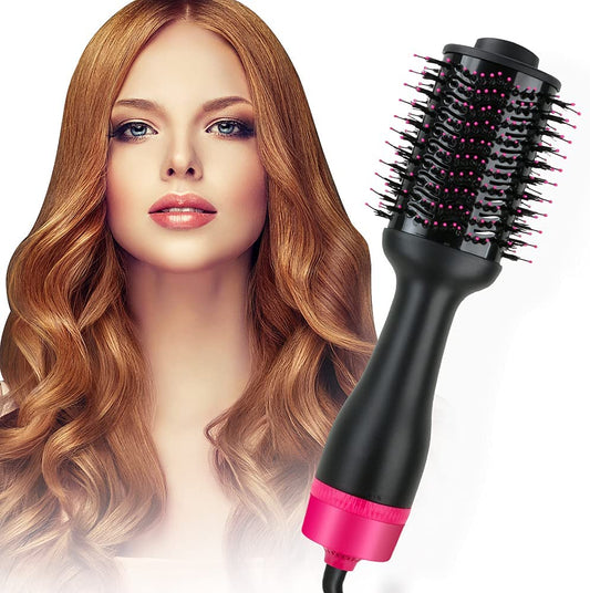 Hot Air One-Step Hair Dryer Negative Ion Anti-Frizz Blowout for Drying,Straightening, Curling and Volumizer V178-12120