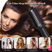 Hot Air One-Step Hair Dryer Negative Ion Anti-Frizz Blowout for Drying,Straightening, Curling and Volumizer V178-12120