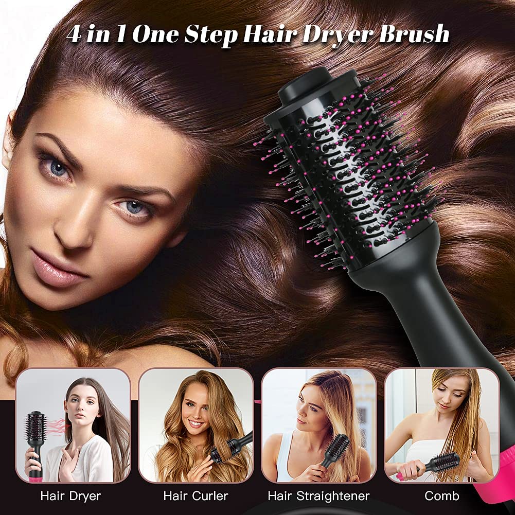 Hot Air One-Step Hair Dryer Negative Ion Anti-Frizz Blowout for Drying,Straightening, Curling and Volumizer V178-12120