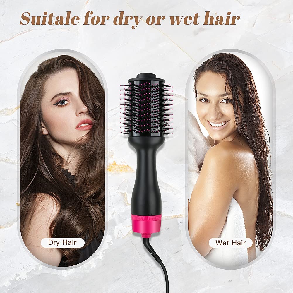 Hot Air One-Step Hair Dryer Negative Ion Anti-Frizz Blowout for Drying,Straightening, Curling and Volumizer V178-12120