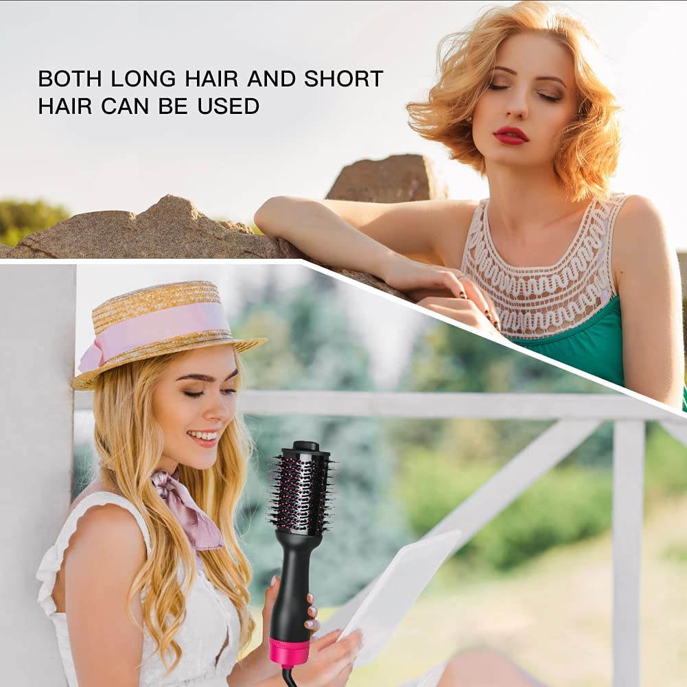 Hot Air One-Step Hair Dryer Negative Ion Anti-Frizz Blowout for Drying,Straightening, Curling and Volumizer V178-12120