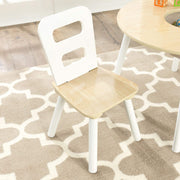 Round Table and 2 Chair Set for children (White Natural) V178-12366