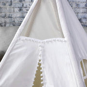 5 Poles Giant Kids Teepee Tent (Natural Canvas) V178-12762