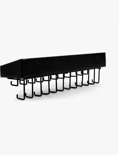 Wall Mount Hanging Jewellery Organiser Holder with 23 Hooks (Black) V178-13419