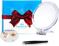 20X Magnifying Hand Mirror Two Sided Use for Makeup Application, Tweezing, and Blackhead/Blemish Removal (15 V178-14094