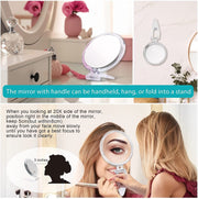 20X Magnifying Hand Mirror Two Sided Use for Makeup Application, Tweezing, and Blackhead/Blemish Removal (15 V178-14094