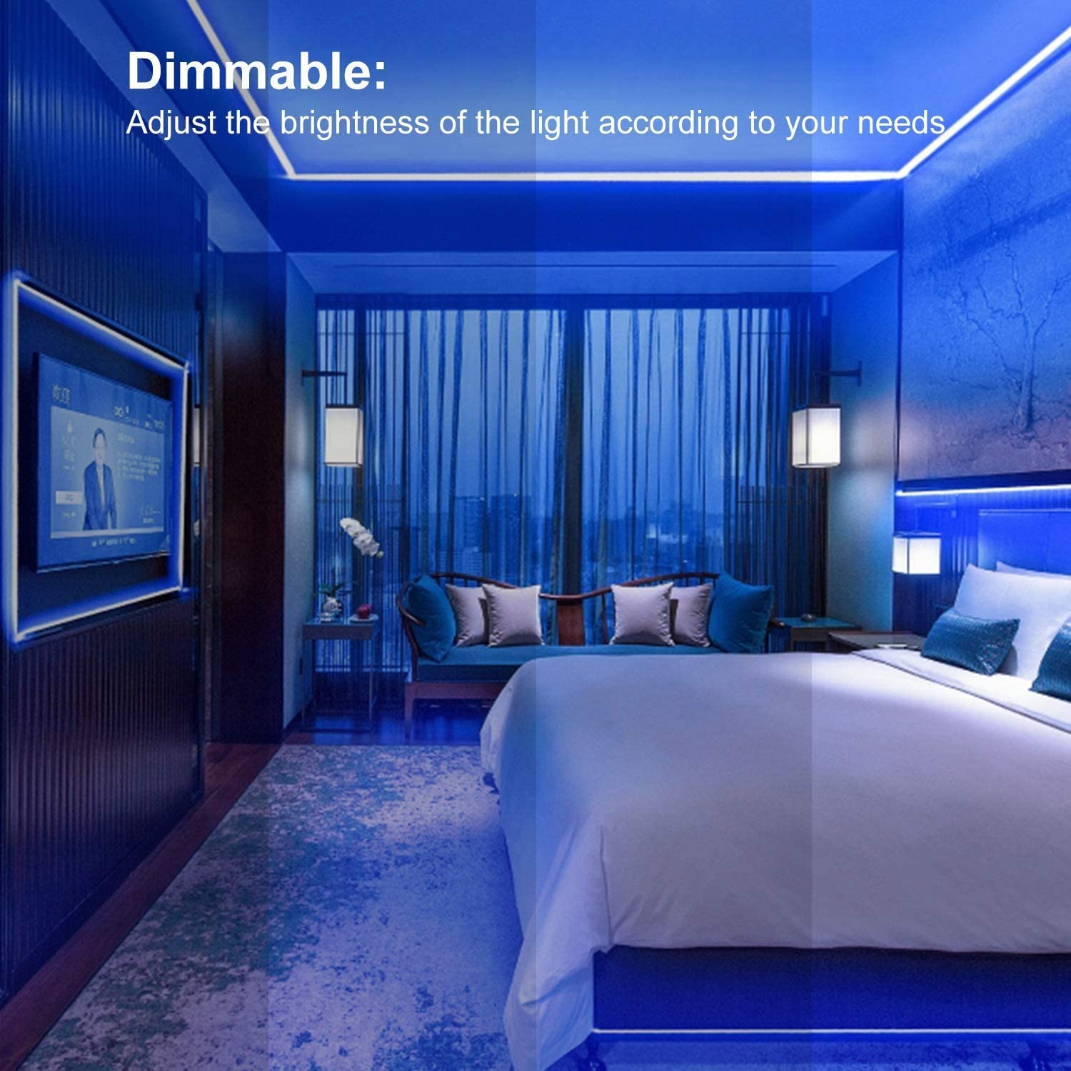 12M LED Strip Lights Rope Light for Bedroom and Home (5050 Lights Strip App with Remote Control) V178-14605
