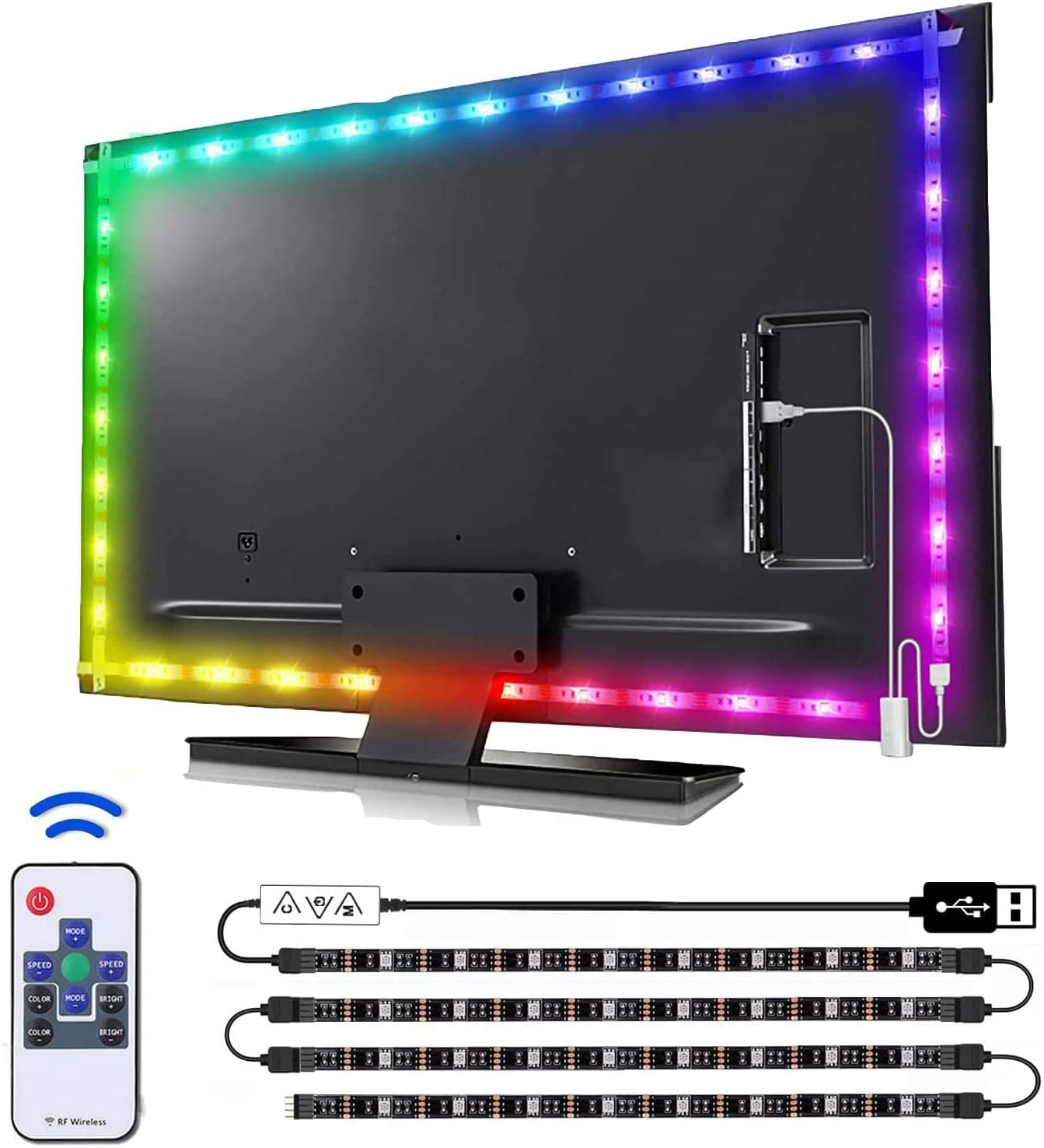 3M LED Strip Lights Rope Light for TV, Gaming and Computer (Lights Strip App with Remote Control) V178-14629