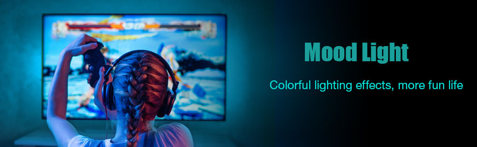 3M LED Strip Lights Rope Light for TV, Gaming and Computer (Lights Strip App with Remote Control) V178-14629