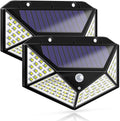 100 Waterproof LED Motion Sensor Solar Security Lights Outdoor (2pack) V178-14681