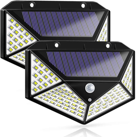 100 Waterproof LED Motion Sensor Solar Security Lights Outdoor (2pack) V178-14681
