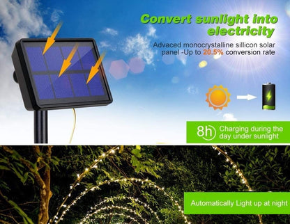 200 Waterproof LED Solar Fairy Light Outdoor with 8 Lighting Modes for Home,Garden and Decoration V178-14698
