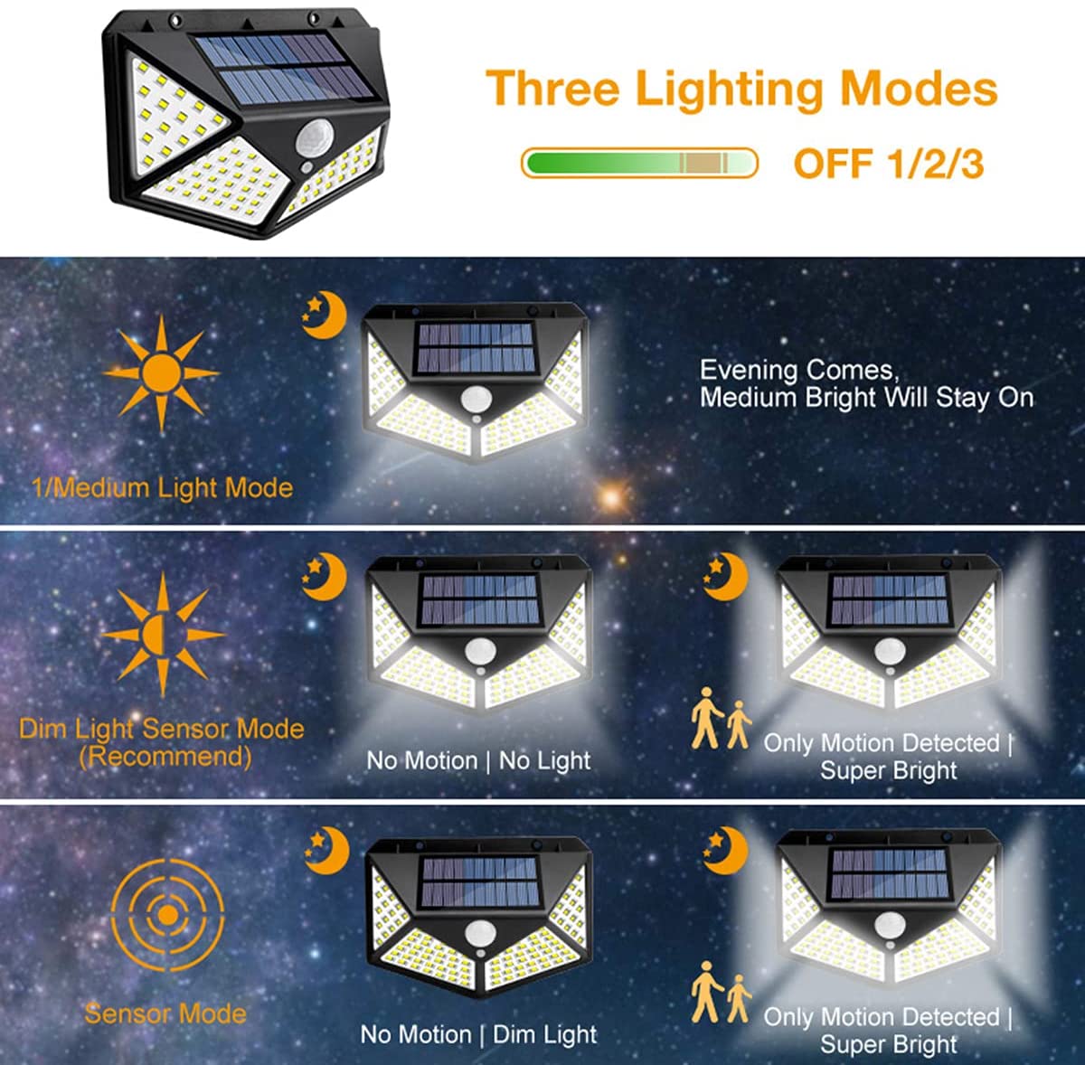 100 Waterproof LED Solar Fairy Light Outdoor with 8 Lighting Modes for Home,Garden and Decoration (4 pack) V178-14704