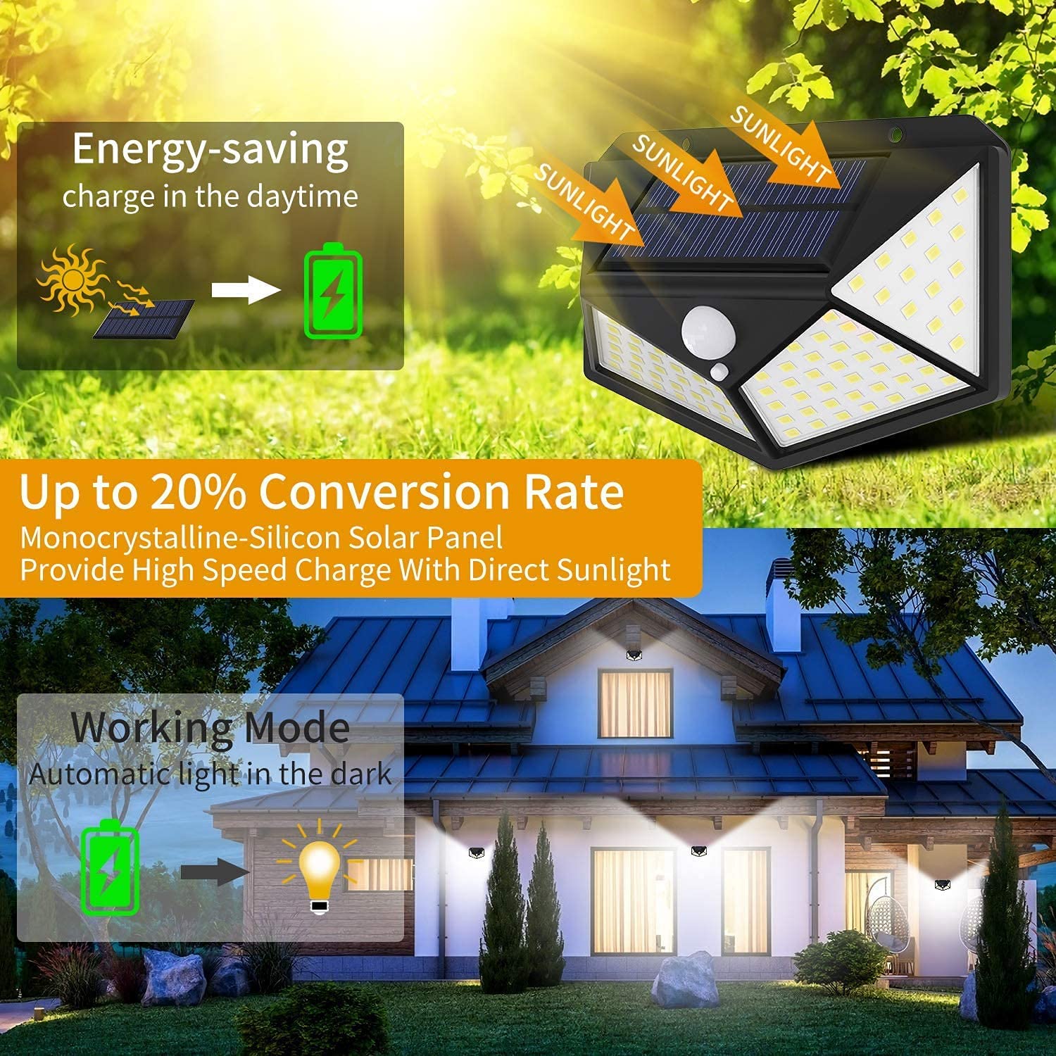 100 Waterproof LED Solar Fairy Light Outdoor with 8 Lighting Modes for Home,Garden and Decoration (4 pack) V178-14704