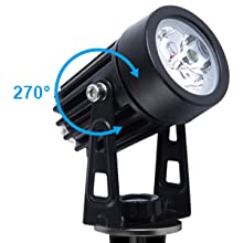 3 x LED Spotlights Powered Solar Garden Lights Outdoor Waterproof (Warm White) V178-14711