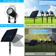 3 x LED Spotlights Powered Solar Garden Lights Outdoor Waterproof (Warm White) V178-14711