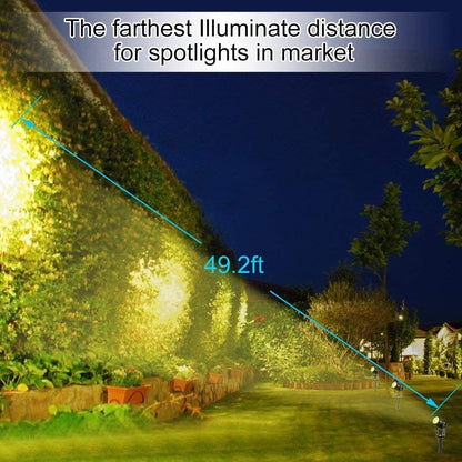 3 x LED Spotlights Powered Solar Garden Lights Outdoor Waterproof (Warm White) V178-14711