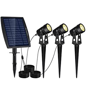 3 x LED Spotlights Powered Solar Garden Lights Outdoor Waterproof (Warm White) V178-14711