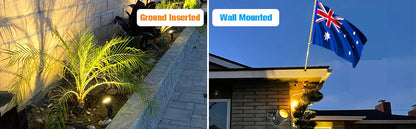 3 x LED Spotlights Powered Solar Garden Lights Outdoor Waterproof (Warm White) V178-14711