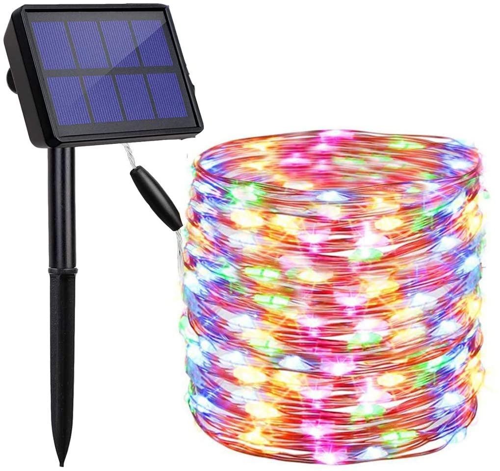 20m 200 LED Solar Powered Outdoor Lights with 8 Lighting Modes and Waterproof for Home,Garden and Decoration V178-14735