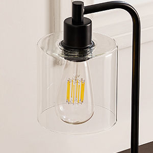 2x Pack Industrial Table Lamp with 2 USB Port for Bedside Nightstand Desk and Living Room Office (Bulb not V178-14759