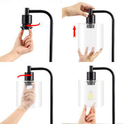 2x Pack Industrial Table Lamp with 2 USB Port for Bedside Nightstand Desk and Living Room Office (Bulb not V178-14759