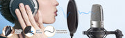 Microphone Radio Broadcasting Stand with 3/8"to 5/8" Screw Adapter and Windscreen Pop Filter V178-14766