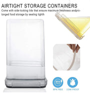 14 Pieces Airtight Food Storage and BPA Free Plastic with Easy Lock Black Lids Labels for Kitchen V178-14858