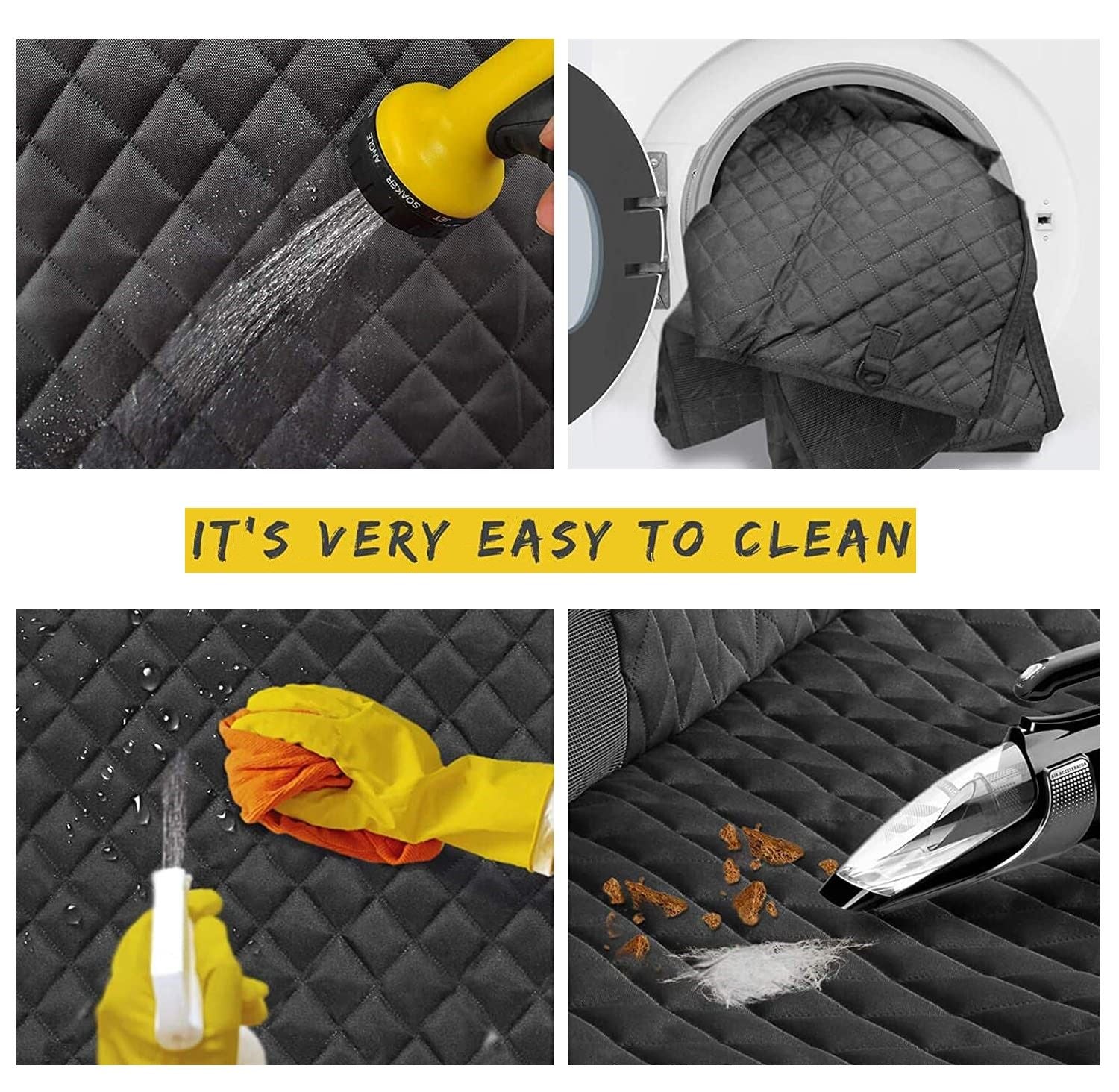 Waterproof Dog Seat Cover with View Mesh and Scratch Prevent Antislip for Trucks ,Cars and SUV V178-14896
