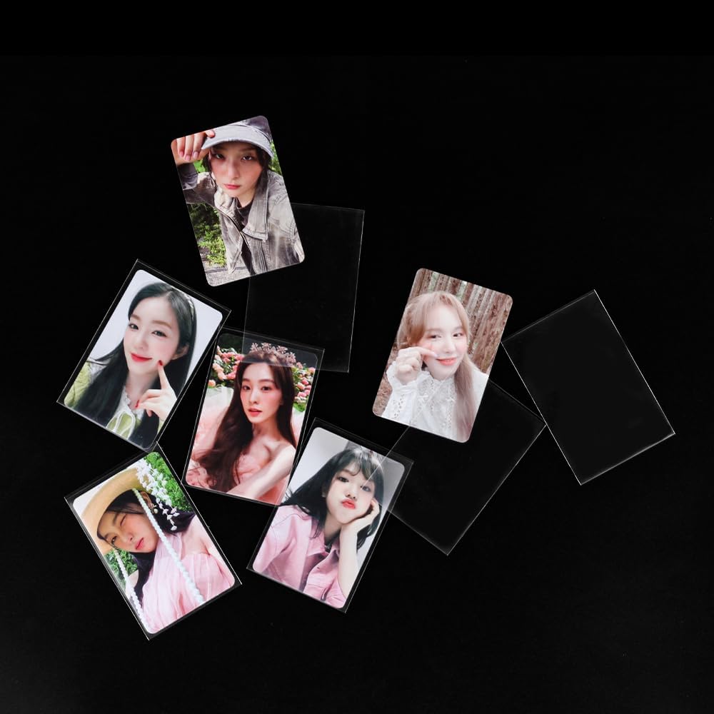 100 Packs Photocard Sleeves, 200Microns Kpop (Unsealable) V178-20411