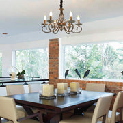 Rustic Chandeliers,6 -Light , French Country V178-21811
